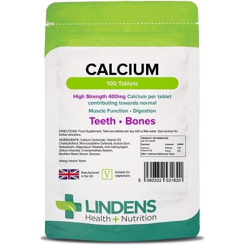 Lindens Calcium 400mg with Vitamin D-3