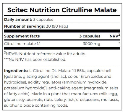 Scitec Nutrition Citrulline Malate 90 Capsules