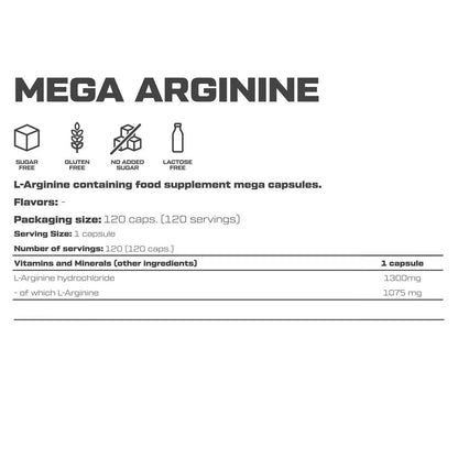 Scitec Nutrition Mega Arginine, 120 Mega Caps