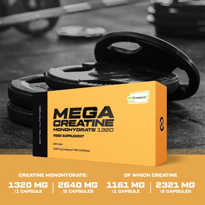 Scitec Nutrition Mega Creatine Monohydrate 1320, 120 Capsules