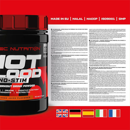 Scitec Nutrition Hot Blood No-Stim Pre Workout