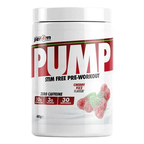 Per4m Pump Pre Workout, Stim Free, 495g
