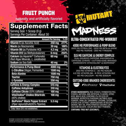 Mutant Madness, Ultra Concentrated Pre Workout