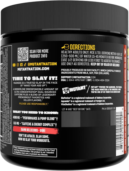 Mutant Madness, Ultra Concentrated Pre Workout