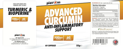 Per4m Curcumin 60 Capsules, Anti-inflammatory Support