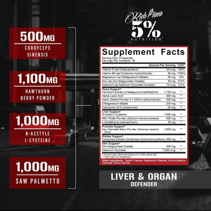 5% Nutrition Liver & Organ Defender, 270 Capsules