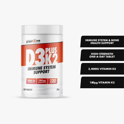 Per4m Vitamin D3 Plus K2, 120 Tablets