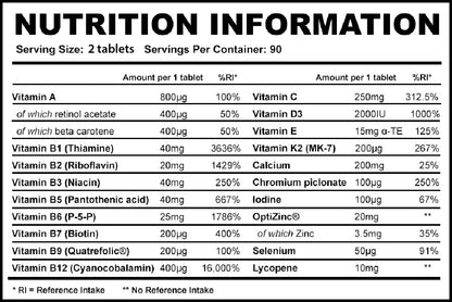 Strom Sports MultiMAX 90 Servings, 180 Tablets