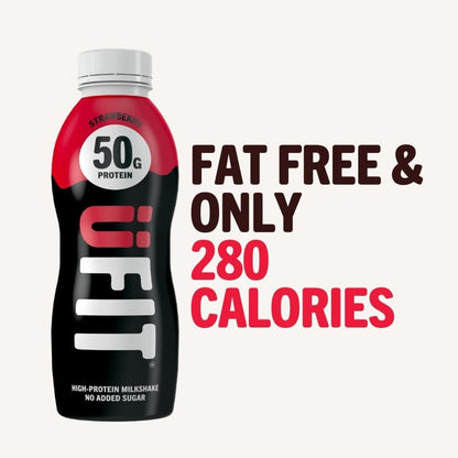 UFIT Protein Shakes, 8 x 500ml, 50g Protein Per Bottle