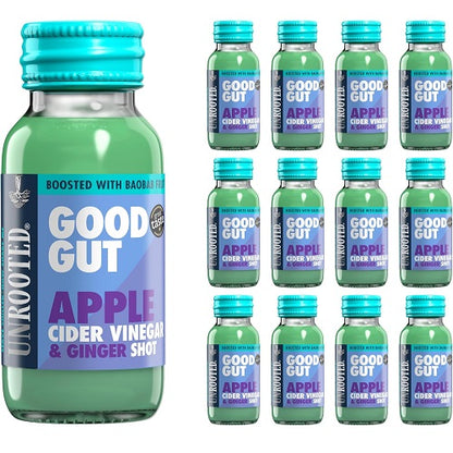 Unrooted Good Gut Shots, 12 x 60ml, Baobab