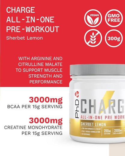 PHD Charge Pre Workout, 300g