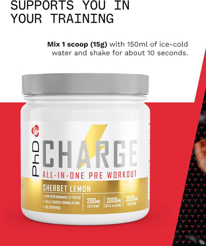 PHD Charge Pre Workout, 300g