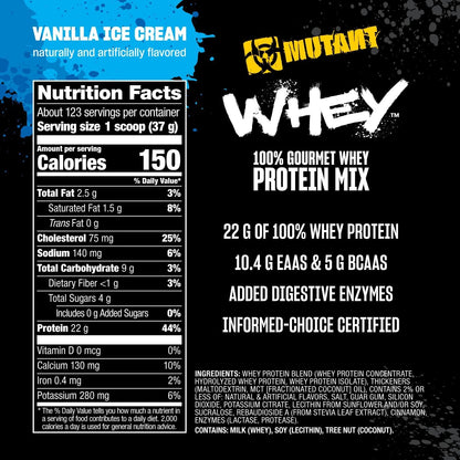 Mutant Whey 2.27kg, Multi-Stage Release