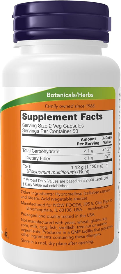 Now Foods Fo-Ti (Ho Shou Wu) 560mg, 100 Capsules