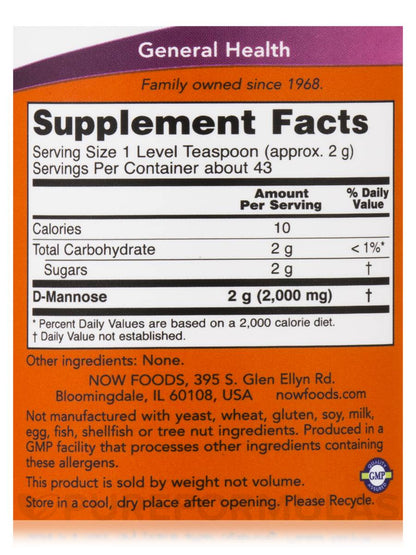 Now Foods d-mannose powder