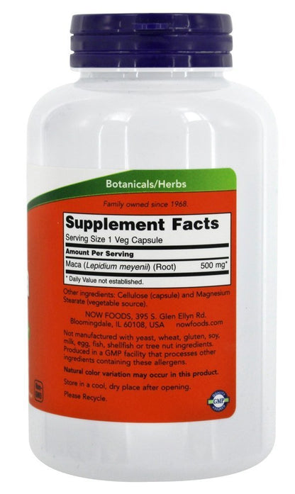 Now Foods maca 500mg