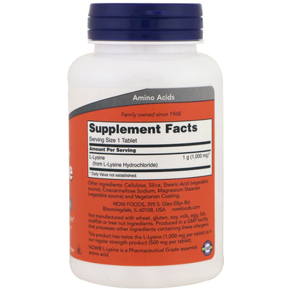Now Foods L-Lysine 1000mg